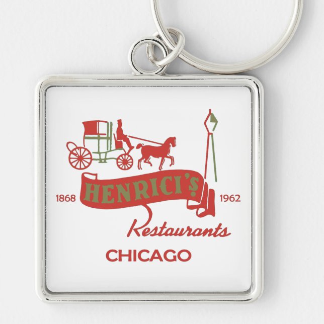 Henrici's Restaurant, Chicago, IL 1868-1962 Key Ring (Front)