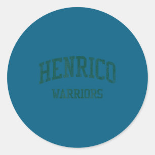Henrico High School Hs Richmond Va Vintage Srts  Classic Round Sticker