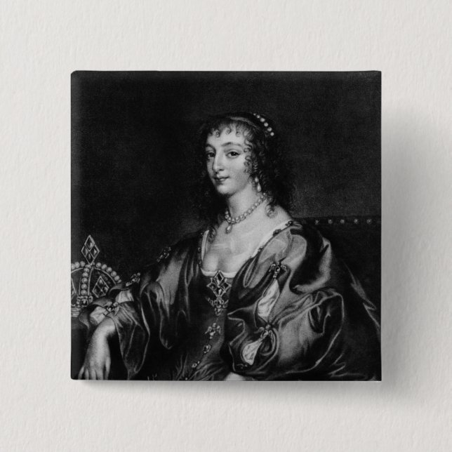 Henrietta Maria 15 Cm Square Badge (Front)