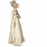 Henrietta Photo Sculpture Decoration<br><div class="desc">A beautiful vintage Georgian fashion plate,   a rose,  and a cherub frame,  laid upon a  manuscript page from a Jane Austen book,  written by Jane Austen herself!  © Julie McIver/Wickedly Lovely</div>