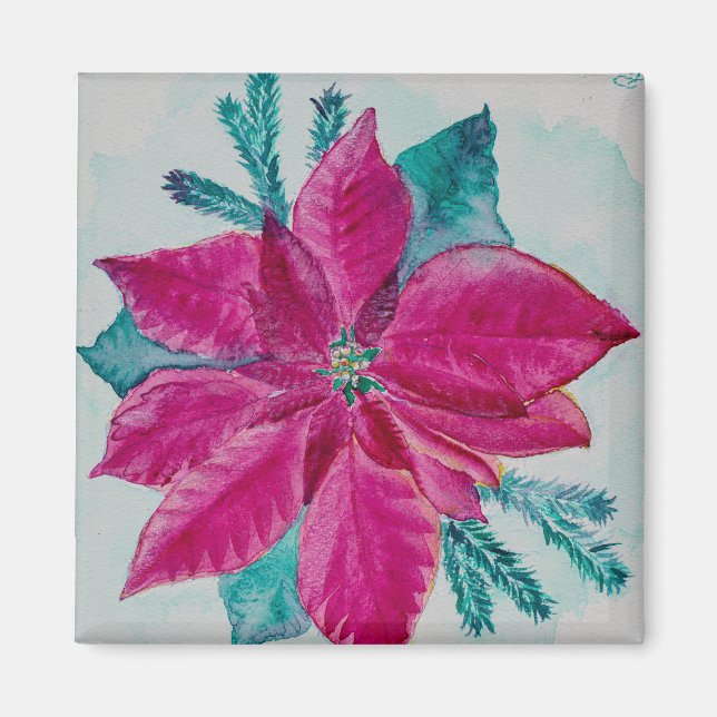 Henrietta Poinsettia Magnet (Front)