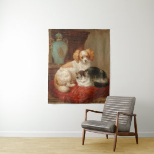 Henriëtte Ronner Knip's Best of Friends Painting Tapestry