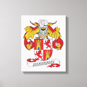 Henriquez Family Crest Canvas Print
