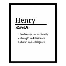 Henry, Boy Personalised Name Definition