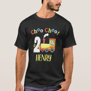 Henry Choo Choo Two Train 2nd Birthday Turning 2 T-Shirt