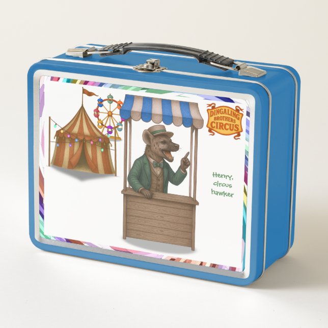 Henry, circus hawker metal lunch box (Front)
