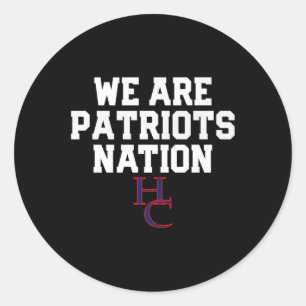 Henry County Patriots Logo Nation Hs Classic Round Sticker