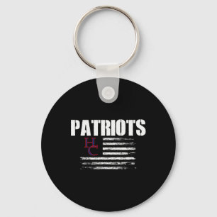 Henry County Patriots Logo Usa Flag Pride Hs  Key Ring