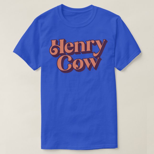 Henry Cow Retro Style Prog Rock Design T-Shirt (Design Front)