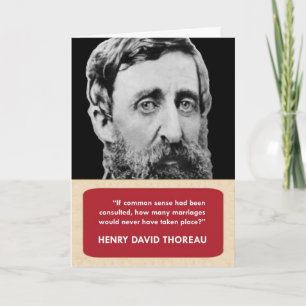 Henry David Thoreau Anti-Valentine's Day Card