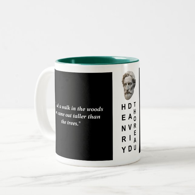 Henry David Thoreau Custom Quote Philosophy Mug (Front Left)