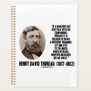 Henry David Thoreau Different Drummer Quote Planner