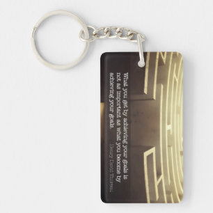 Henry David Thoreau Inspirational Quote "Become" Key Ring