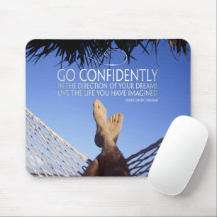 Henry David Thoreau Inspirational Quote Confidence Mouse Mat
