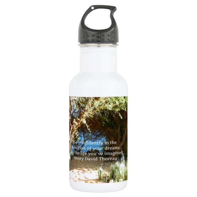 Henry David Thoreau Motivational Dream Quotation 532 Ml Water Bottle (Front)