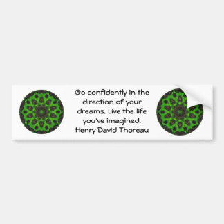 Henry David Thoreau Motivational Dream Quotation Bumper Sticker