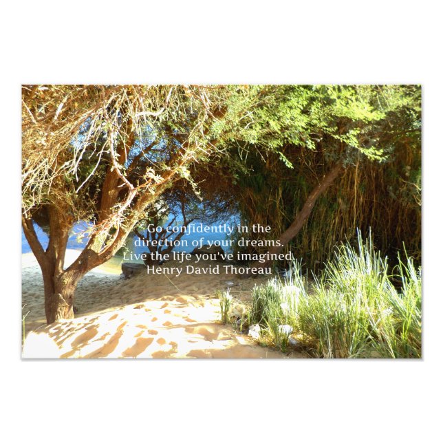 Henry David Thoreau Motivational Dream Quotation Photo Print (Front)