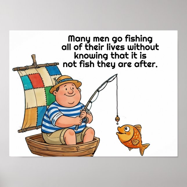 Henry David Thoreau on Fishing Poster (Front)