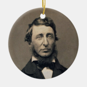Henry David Thoreau Portrait Maxham daguerreotype Ceramic Tree Decoration
