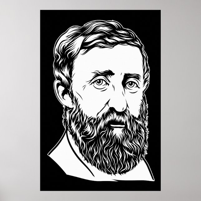 Henry David Thoreau portrait Poster (Front)