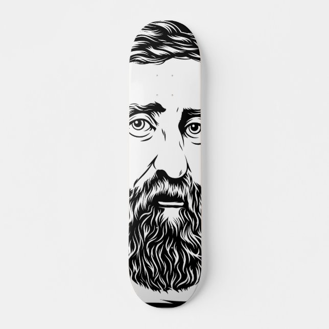 Henry David Thoreau portrait Skateboard (Front)