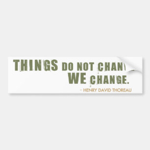 Henry David Thoreau Quote Bumper Sticker