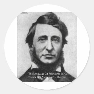 Henry David Thoreau Quote Classic Round Sticker