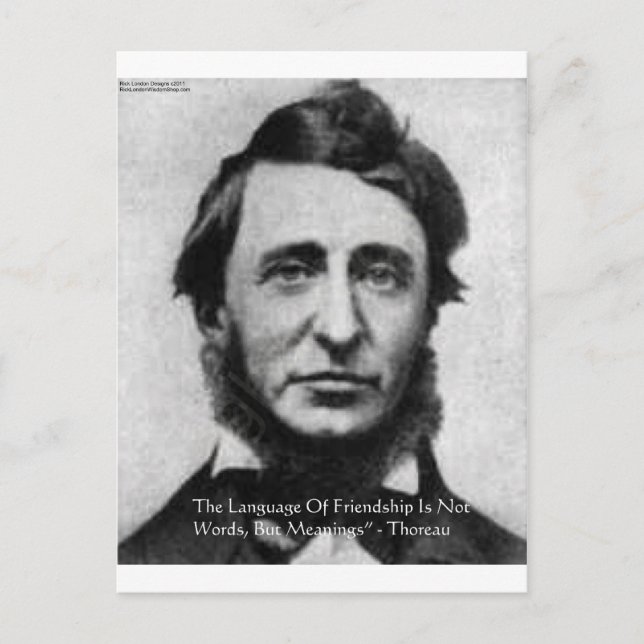 Henry David Thoreau Quote Postcard (Front)