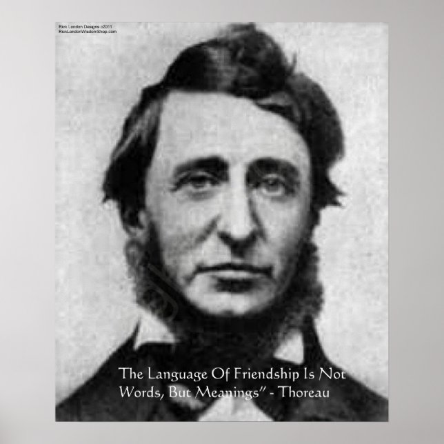 Henry David Thoreau Quote Poster (Front)