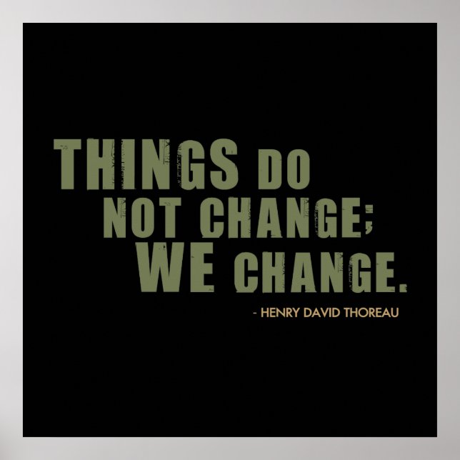 Henry David Thoreau Quote Poster (Front)