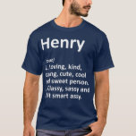 HENRY Definition Personalised Name Funny Gift T-Shirt<br><div class="desc">HENRY Definition Personalised Name Funny Gift . Check out our birthday t shirt selection for the very best in unique or custom,  handmade pieces from our shops.</div>