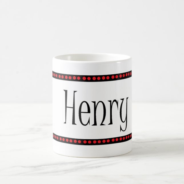Henry Dots Name Coffee Mug (Center)