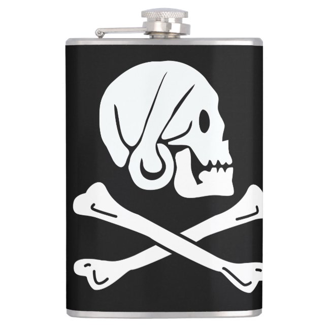 Henry Every Flag Pirate Flag Hip Flask (Front)