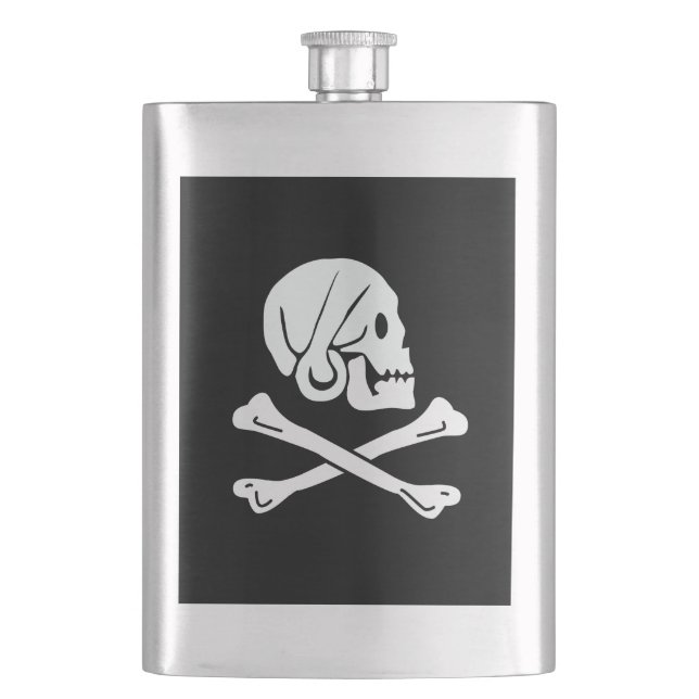 Henry Every Flag Pirate Flag Hip Flask (Front)