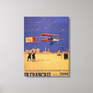 Henry Farman Flies at Issy-les-Moulineaux Canvas Print
