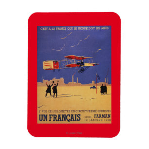 Henry Farman Flies at Issy-les-Moulineaux Magnet