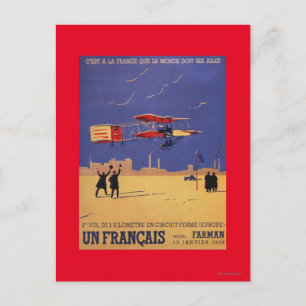 Henry Farman Flies at Issy-les-Moulineaux Postcard