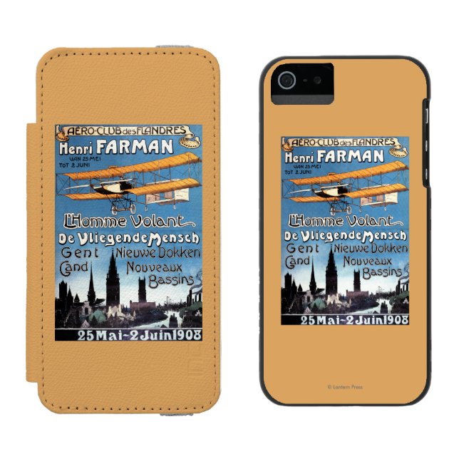 Henry Farman Flies the Flying Man Promo Poster Incipio iPhone Wallet Case (Side by Side)