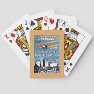 Henry Farman Flies the Flying Man Promo Poster Playing Cards
