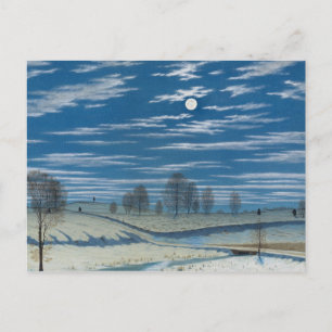 Henry Farrer - Winter Scene In Moonlight Postcard