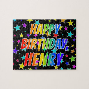 "HENRY" First Name, Fun "HAPPY BIRTHDAY" Jigsaw Puzzle
