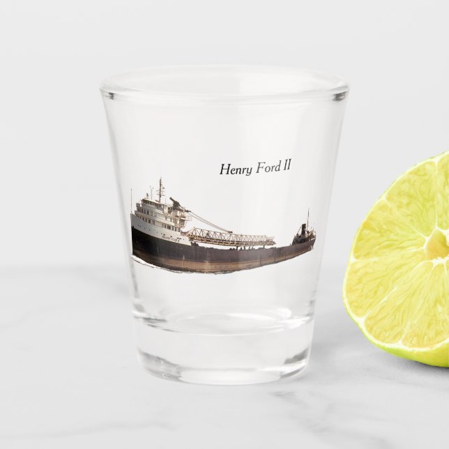 Henry Ford II shot glass (Front)
