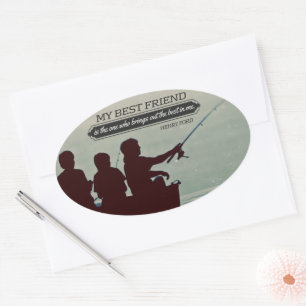 Henry Ford Inspirational Quote "Best friend" Oval Sticker