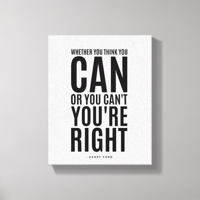 Henry Ford | Inspirational Quote Canvas Print (Front)