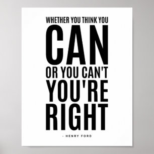 Henry Ford   Inspirational Quote Poster