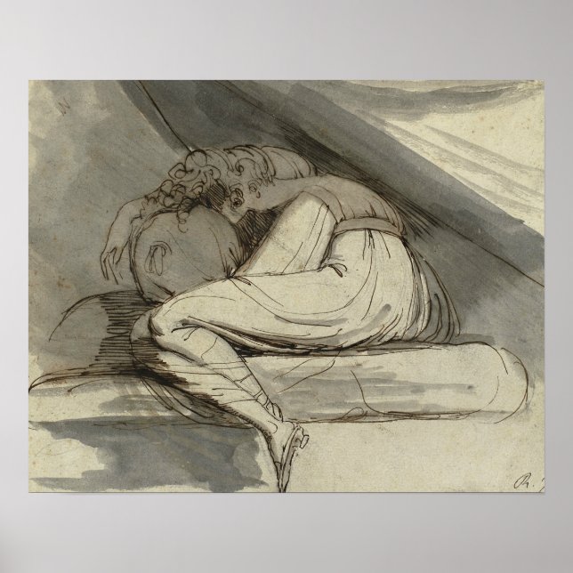 Henry Fuseli - Woman Sitting, Curled Up Poster (Front)