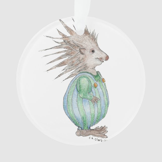 Henry Hedgehog Christmas Ornament (Front)