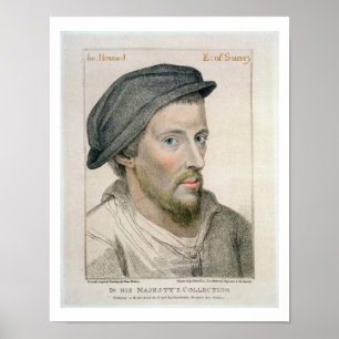 Henry Howard, Earl of Surrey (c.1517-47) engraved Poster