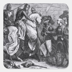 Henry III  at the Battle of Lewes, 14th May 1264 Square Sticker
