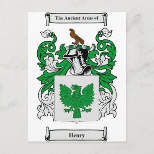 Henry (Irish) Coat of Arms Postcard